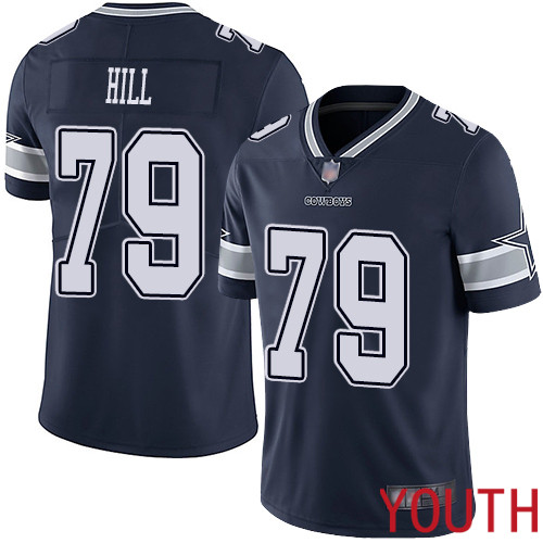 Youth Dallas Cowboys Limited Navy Blue Trysten Hill Home #79 Vapor Untouchable NFL Jersey